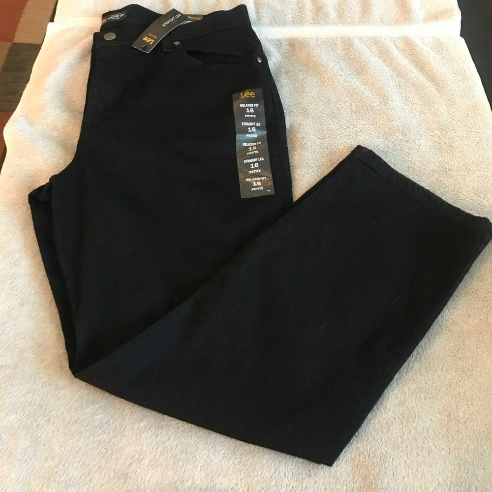 NW size 16 petite black Lee jeans
